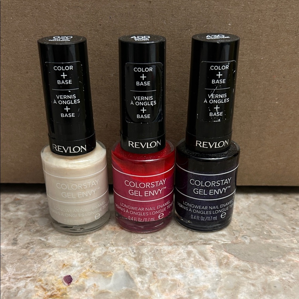 Revlon ColorStay Gel Envy Nail Polish Set - Cream, Red, Purple